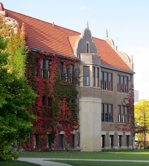View of the outside of Phelps Hall.