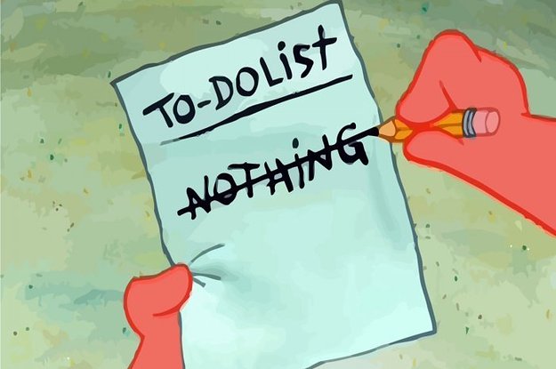 crossing "nothing" off a to-do list