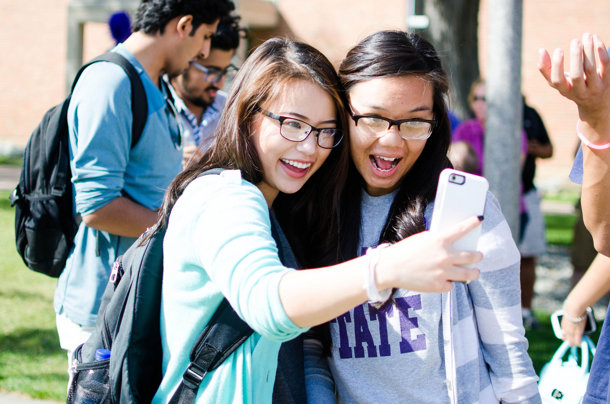 Two WSU students taking a selfie