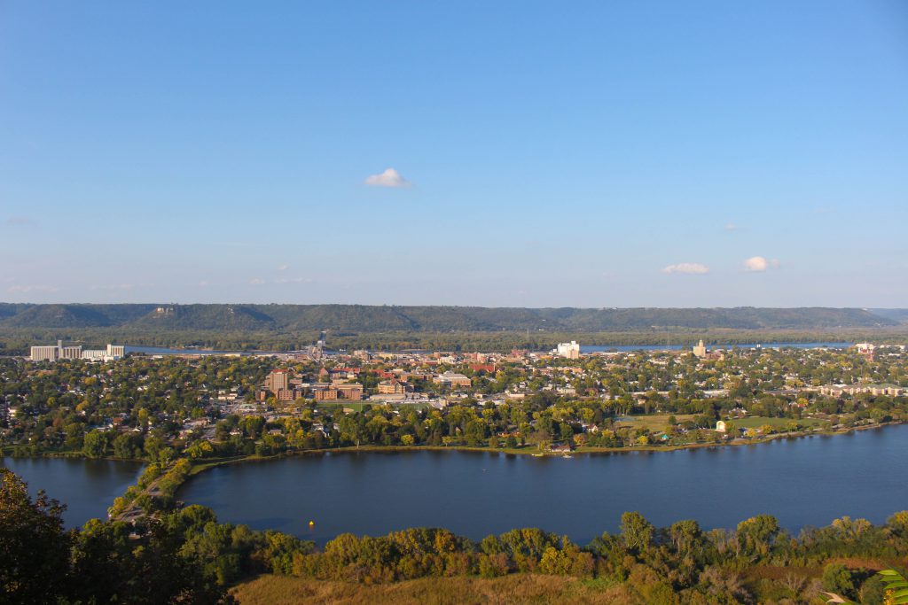 Overlook of the city of Winona from Garvin Heights.