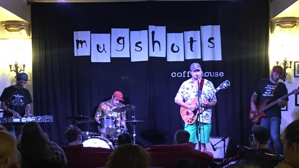 Local band Karate Chop Silence performs at Mugshots Coffeehouse