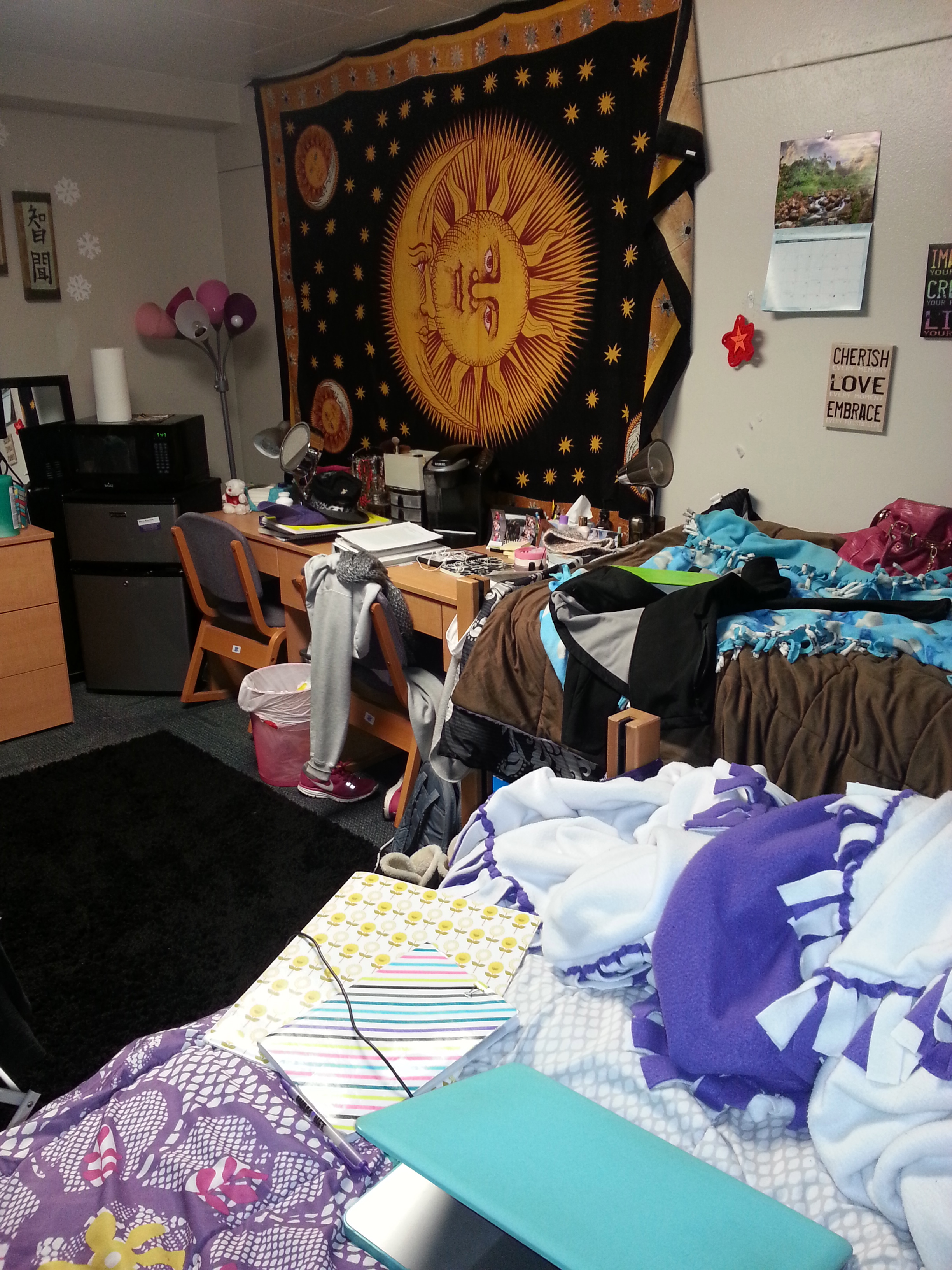 Interior of Marissa's dorm room