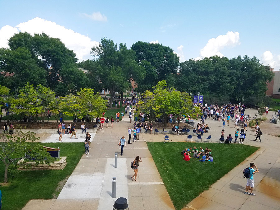 Bird's eye view of campus