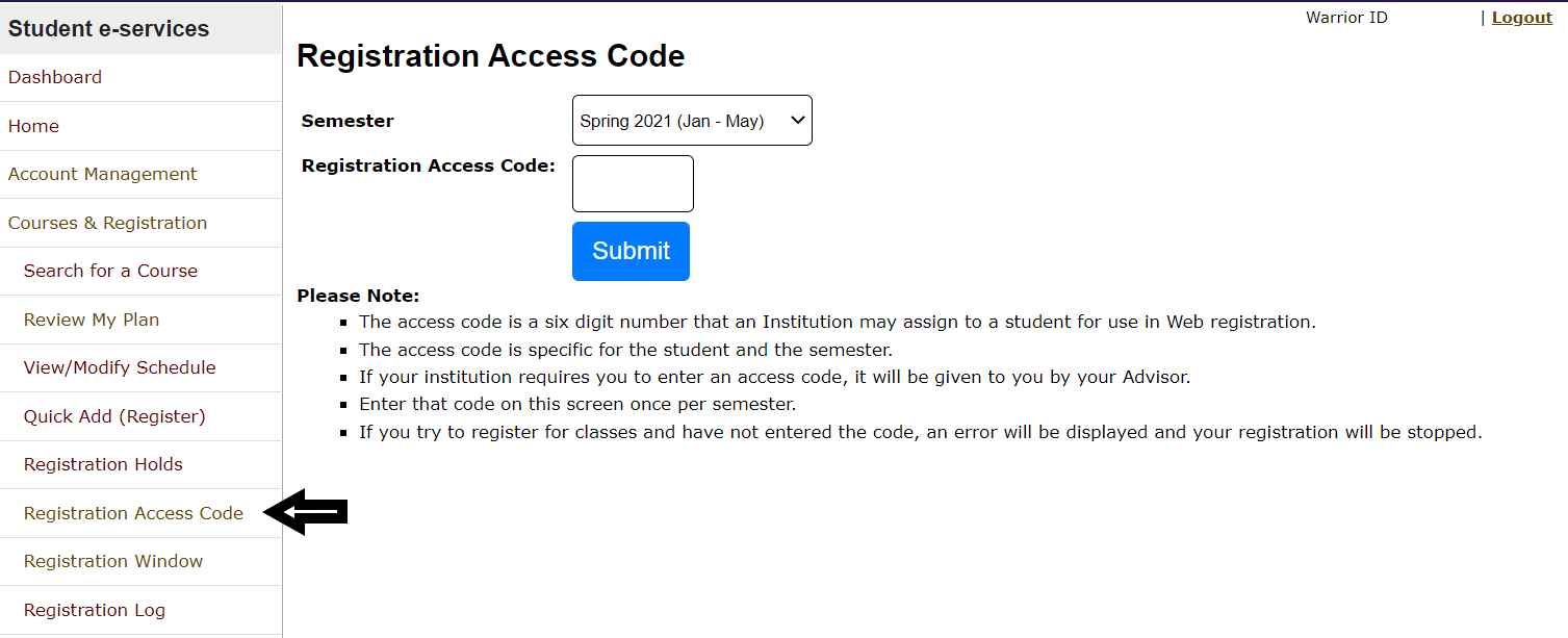 Access_Code_Screenshot