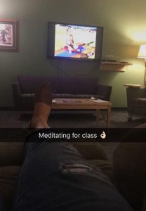 When I visited the Relaxation Room, I meditated and lounged in the recliners!