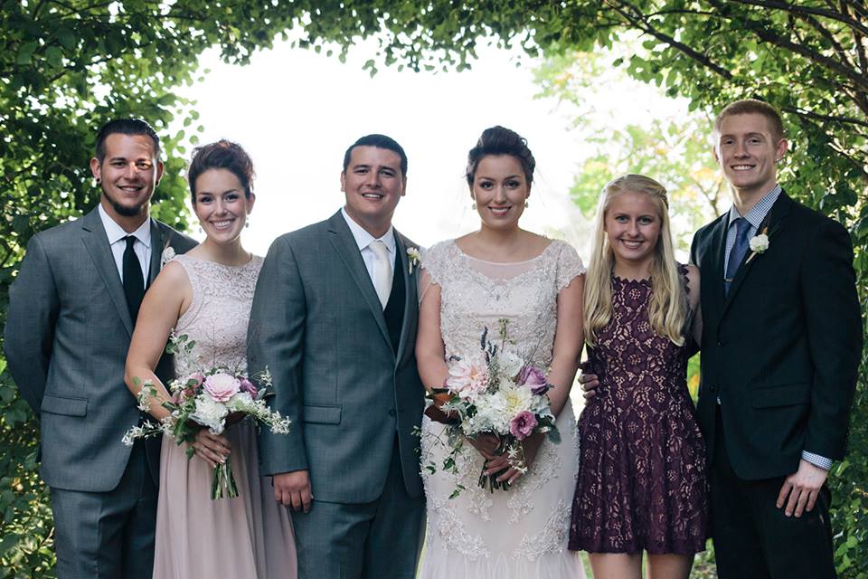 Left to right: My sister's brother-in-law Nic, me, Jason, Karli, Erin and Evan.
