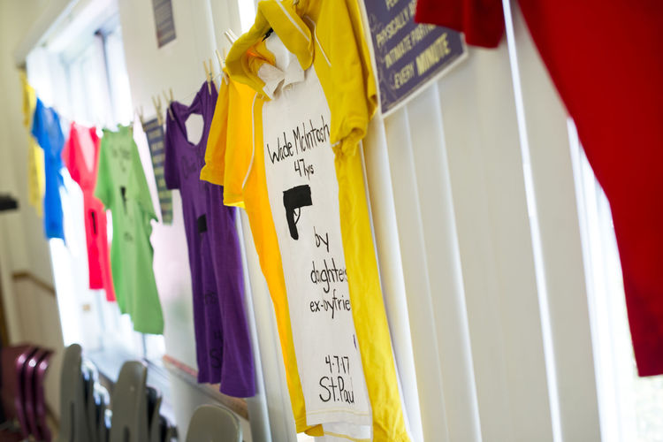 t-shirts honor victims of domestic violence