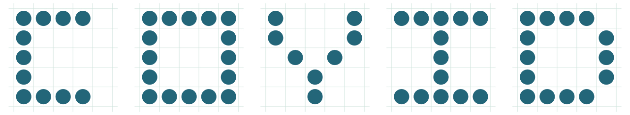 COVID-Bingo-Letters-1280 Letters C-O-V-I-D formed by covered bingo squares