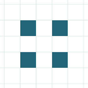 COVID-Bingo-Shaded-Squares-200 Four shaded squares in a bingo card