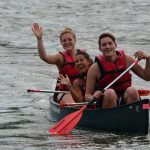Students go canoeing on Lake Winona.
